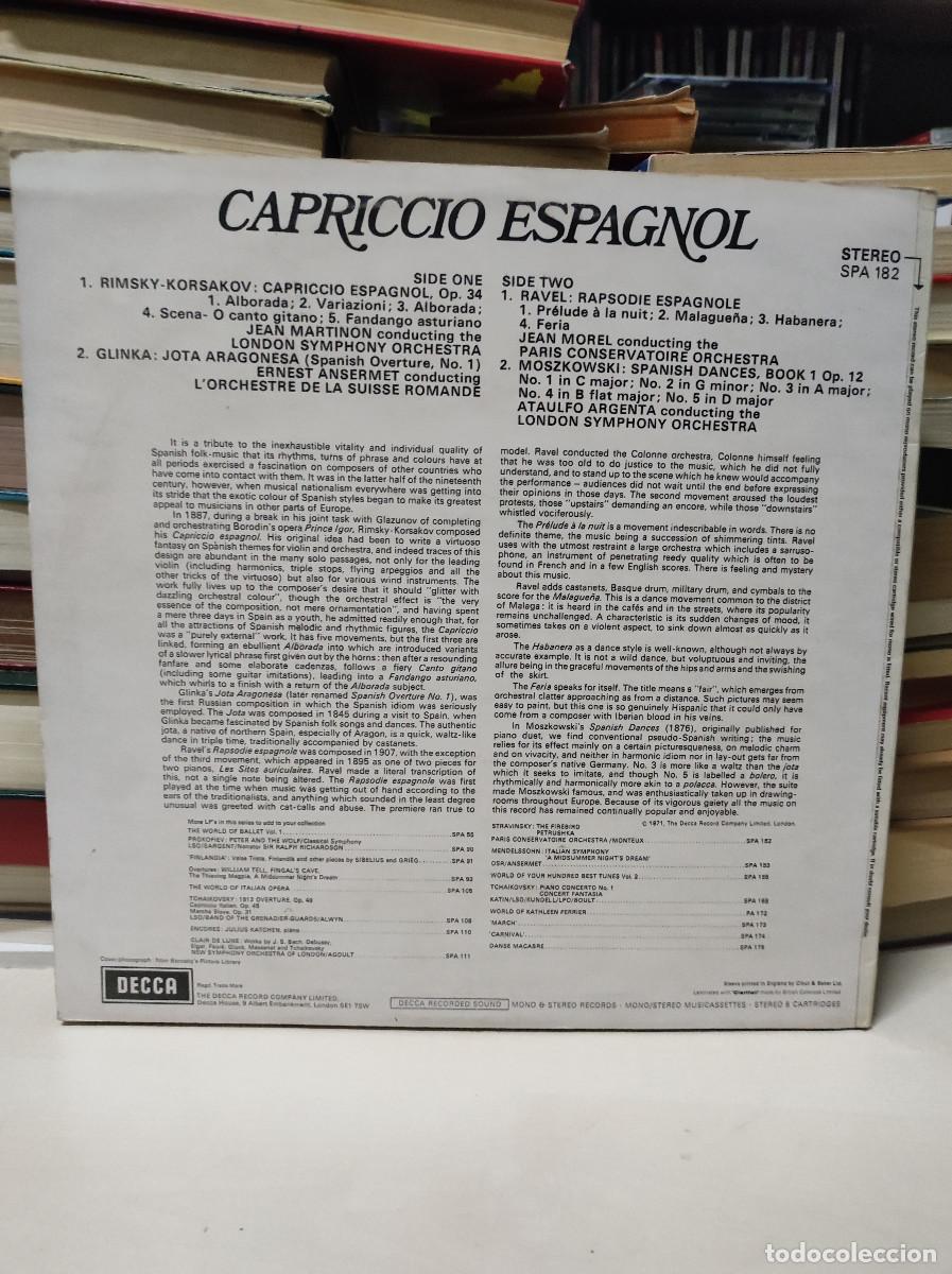 Discos de vinilo: CAPRICCIO ESPAGNOL - Foto 2