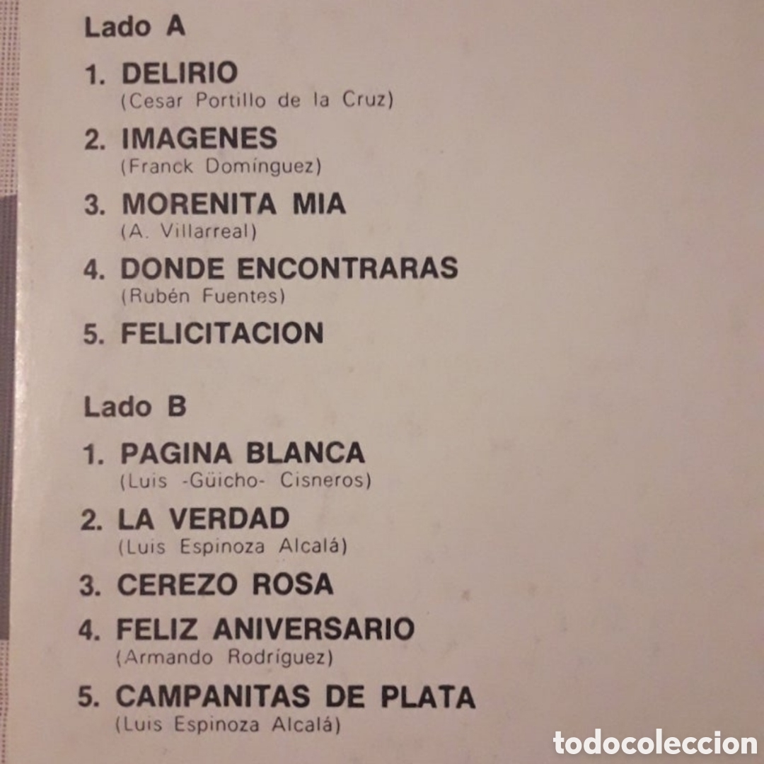 Discos de vinilo: Lp Trio Los Condes. &Eacute;xitos de siempre. Edici&oacute;n Mexico - Foto 3