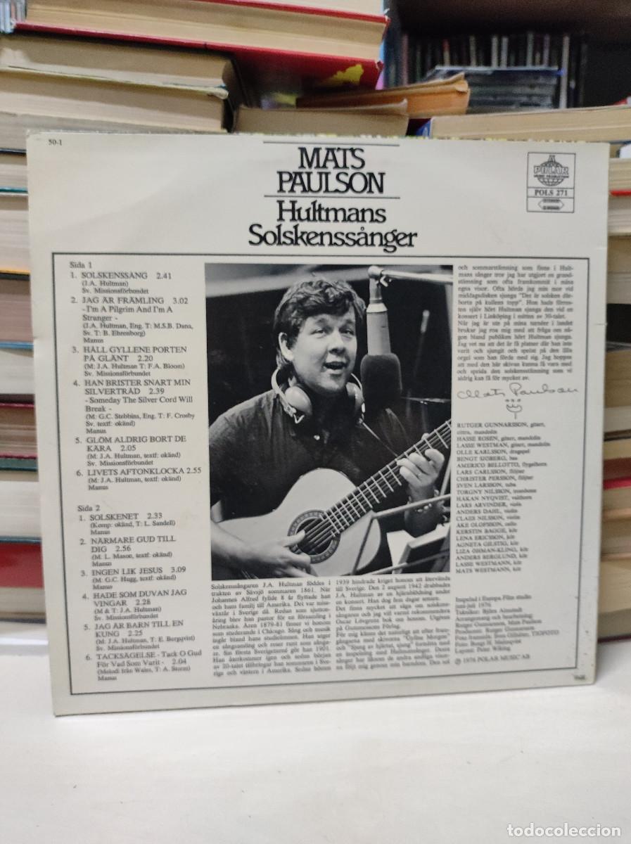 Discos de vinilo: Mats Paulson &ndash; Hultmans Solskenss&aring;nger - Foto 2