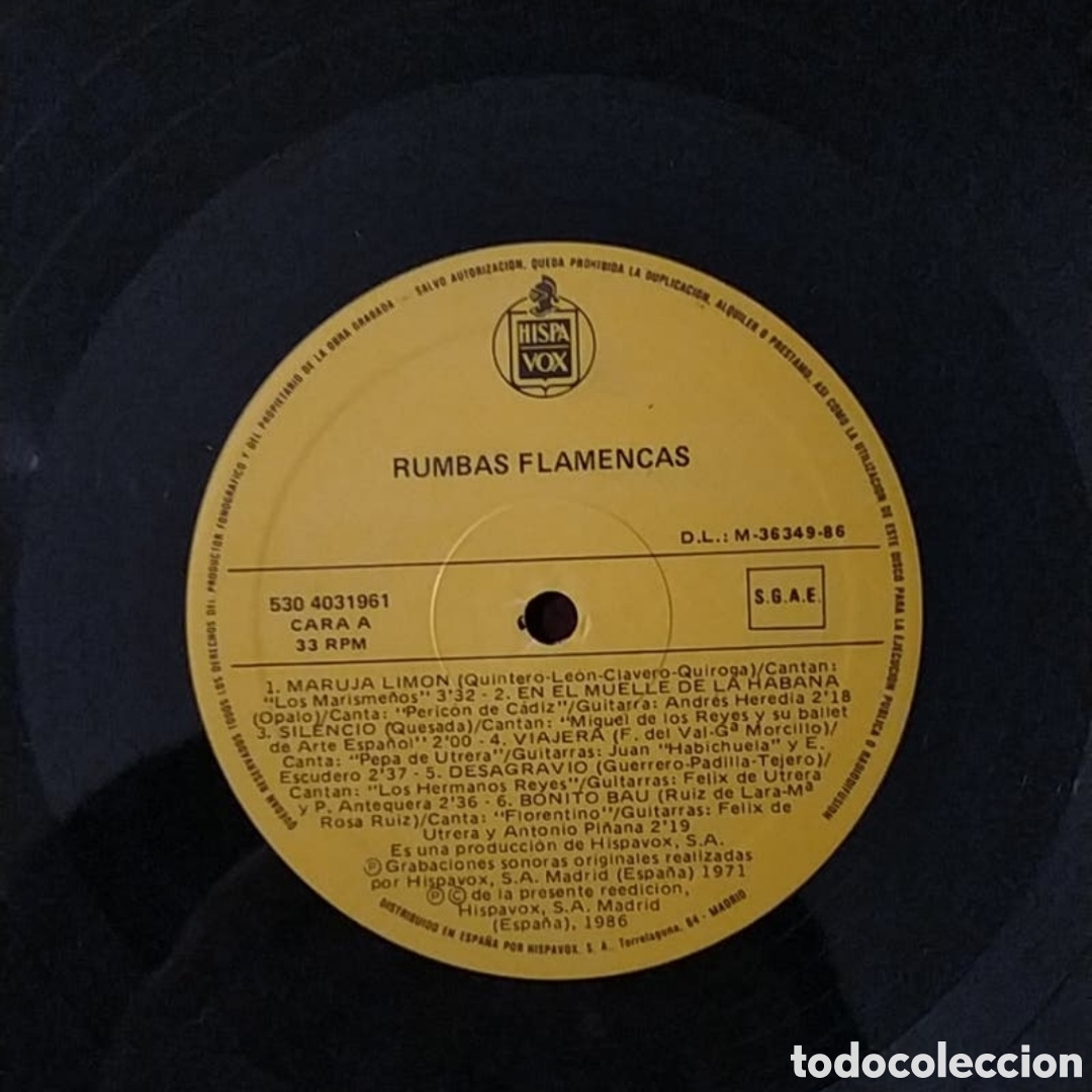 Discos de vinilo: Lp Rumbas Flamencas - Foto 3