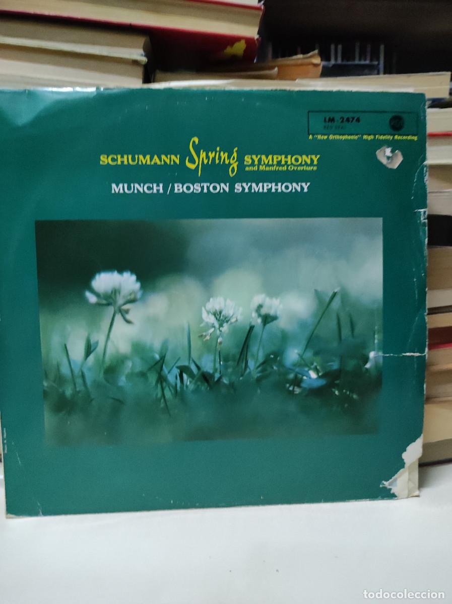 Discos de vinilo: Schumann : Munch / Boston Symphony &ndash; Spring Symphony And Manfred Overture - Foto 1