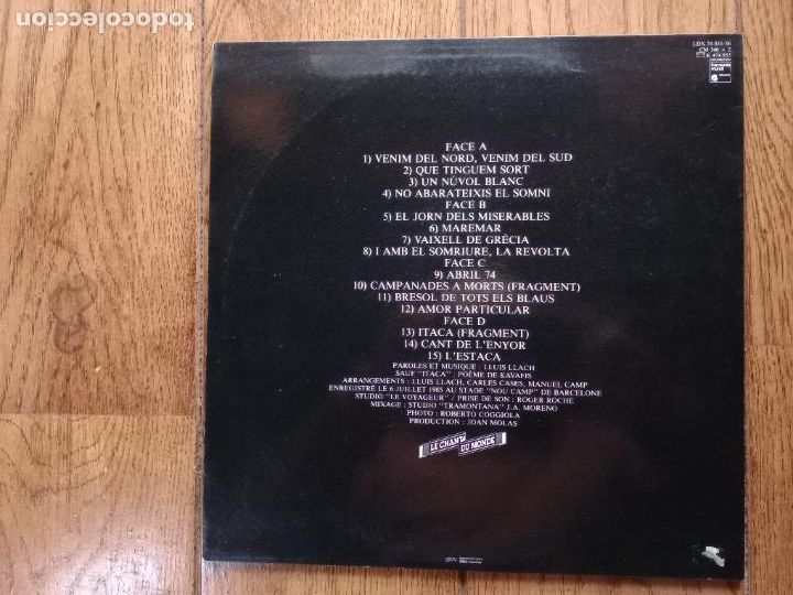 Discos de vinilo: Llu&iacute;s Llach - stade de Barcelone - Foto 2