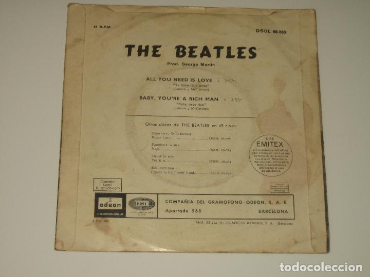 Discos de vinilo: BEATLES - SINGLE ED. ESPA&Ntilde;OLA - Foto 2