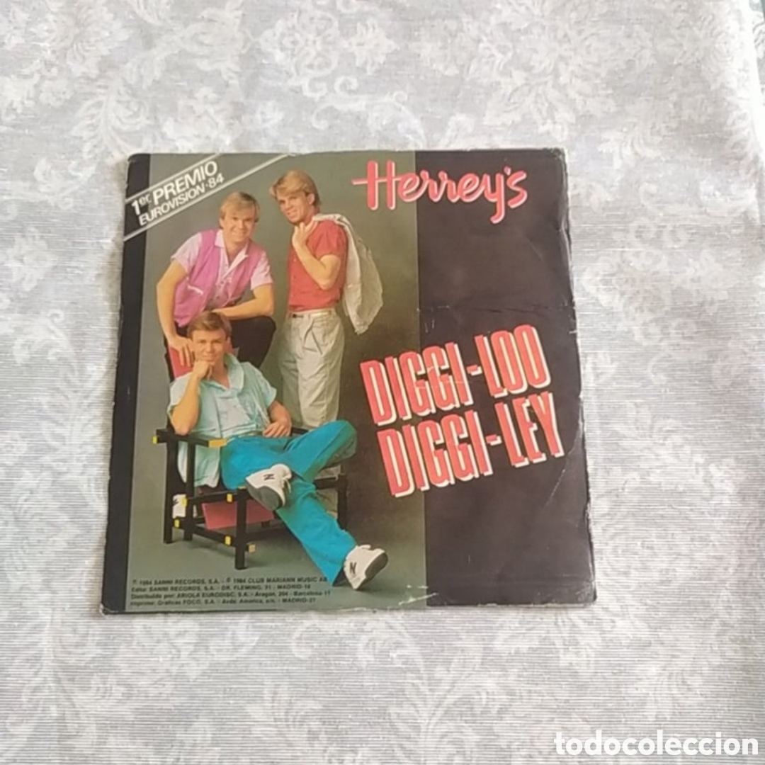 Discos de vinilo: Single Herreys. Diggi-loo Diggi-ley - Foto 2