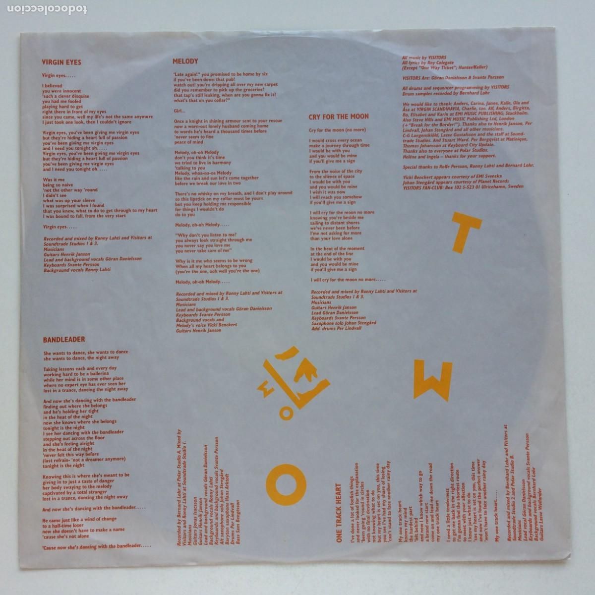 Discos de vinilo: Visitors &lrm;&ndash; Two , Europe 1988 Virgin - Foto 3