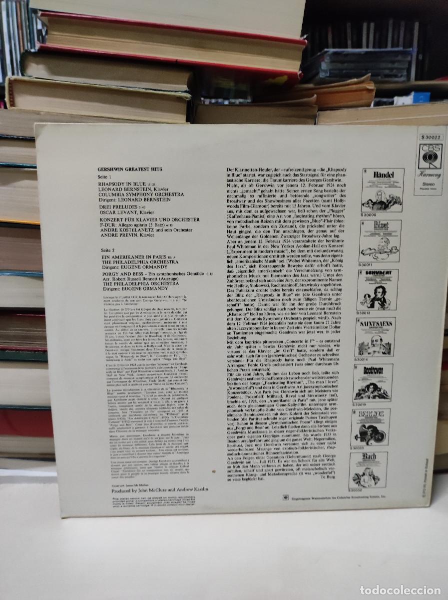Discos de vinilo: George Gershwin &ndash; Gershwins Greatest Hits - Foto 2
