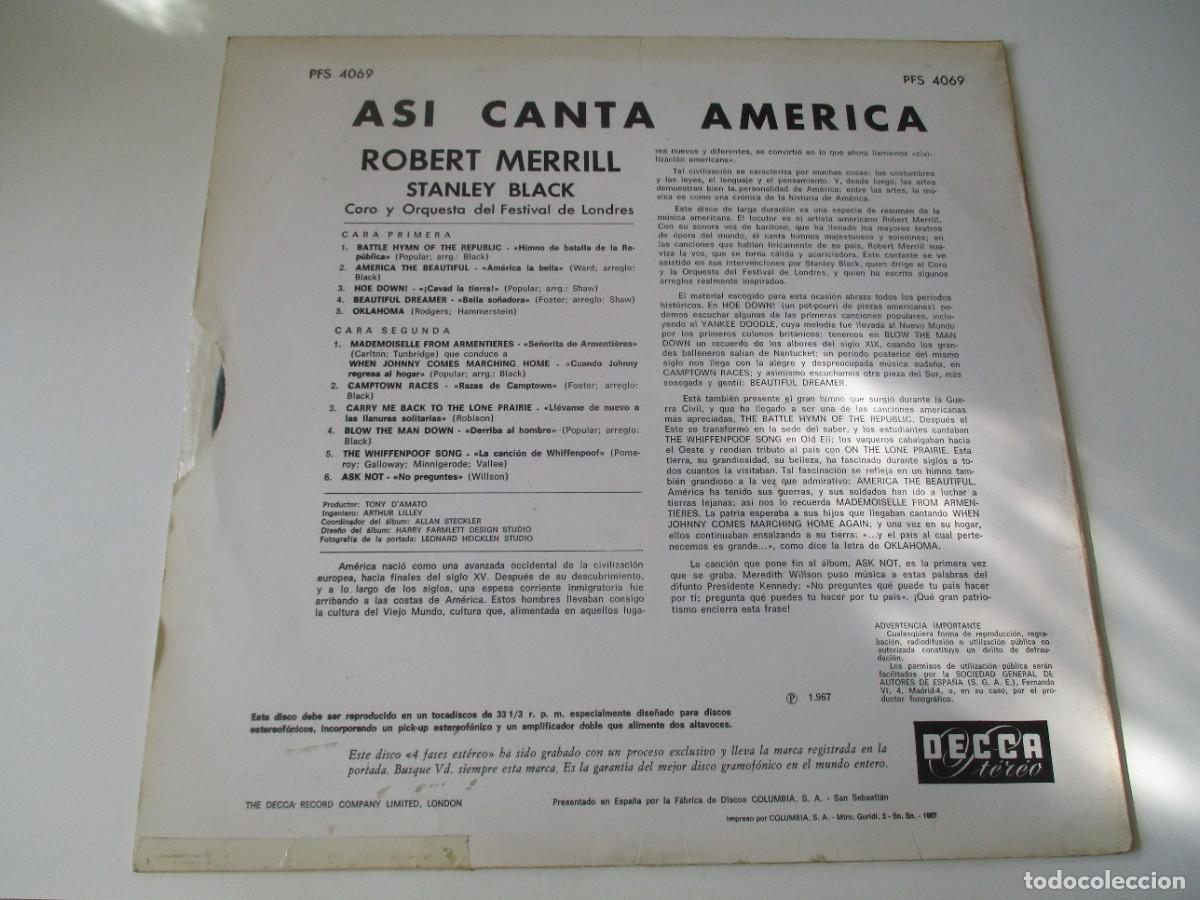 Discos de vinilo: ROBERT MERRIL Americana DI4205 - Foto 2