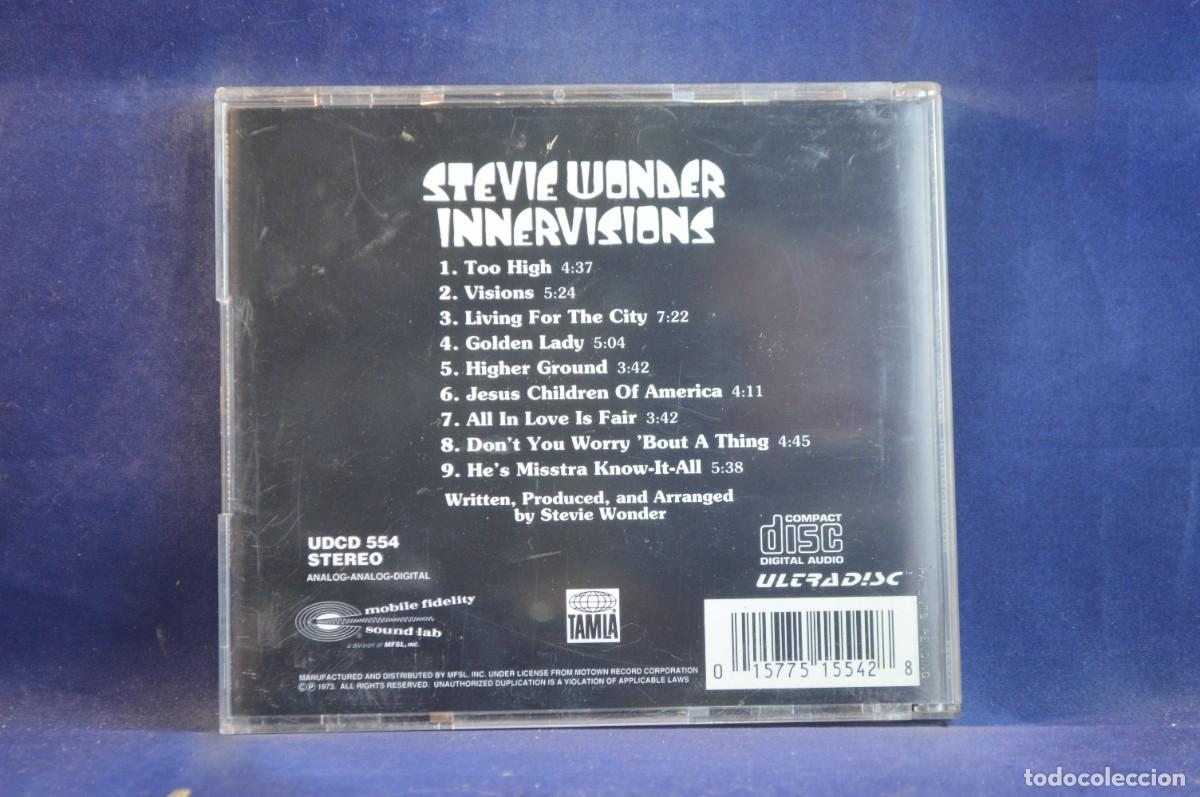Discos de vinilo: STEVIE WONDER - VISIONES INTERNAS - ORIGINAL MASTER RECORDING - CD - Foto 2