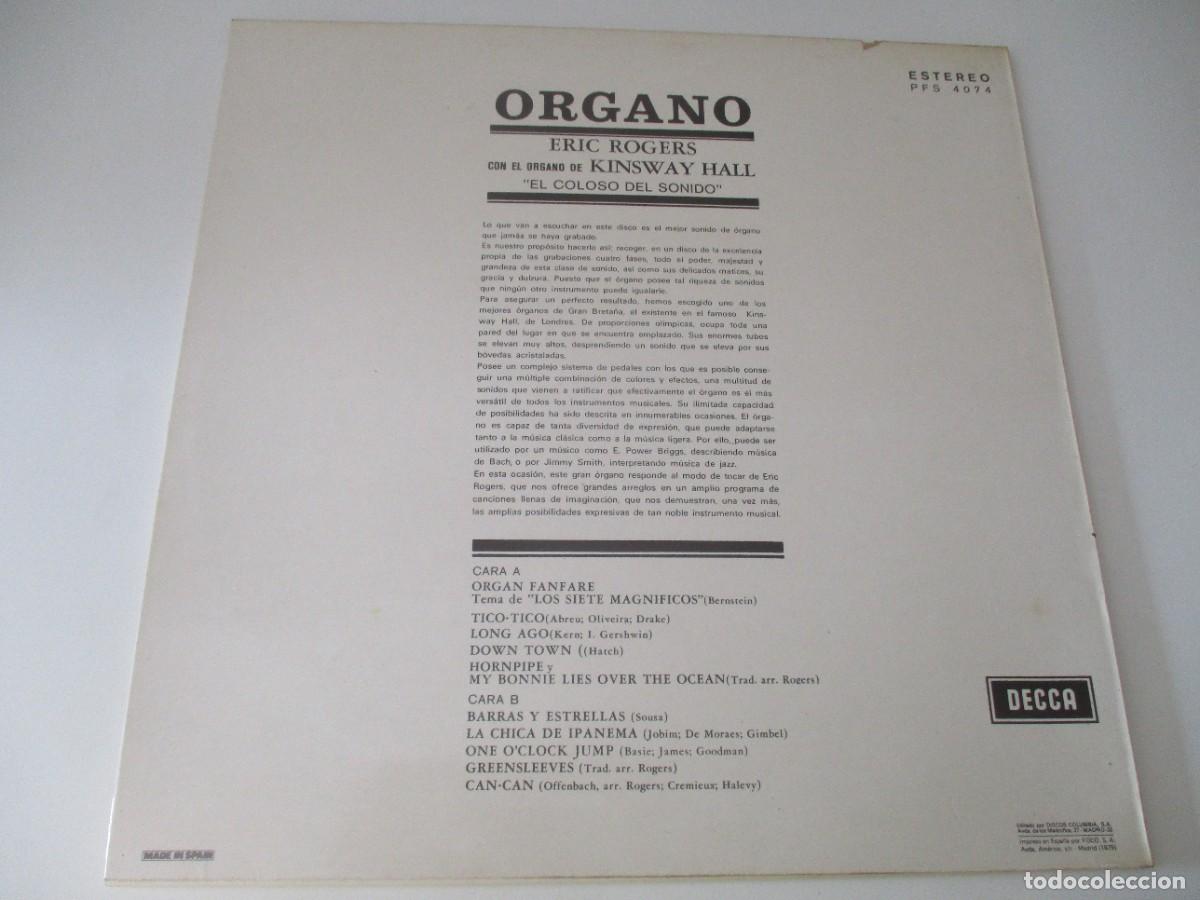 Discos de vinilo: ORGANO ERIC ROGERS DI4235 - Foto 2