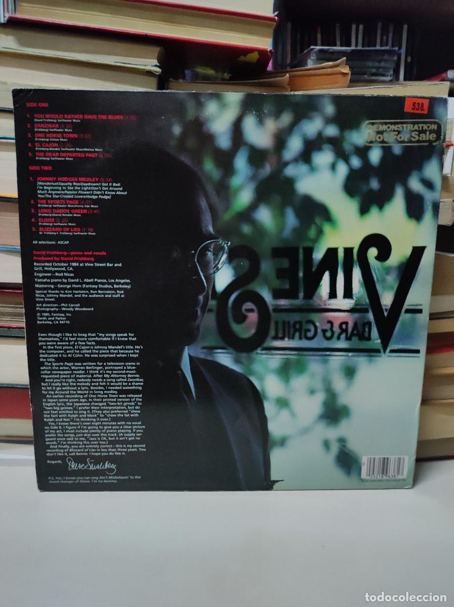 Discos de vinilo: David Frishberg &ndash; Live At Vine Street - Foto 2