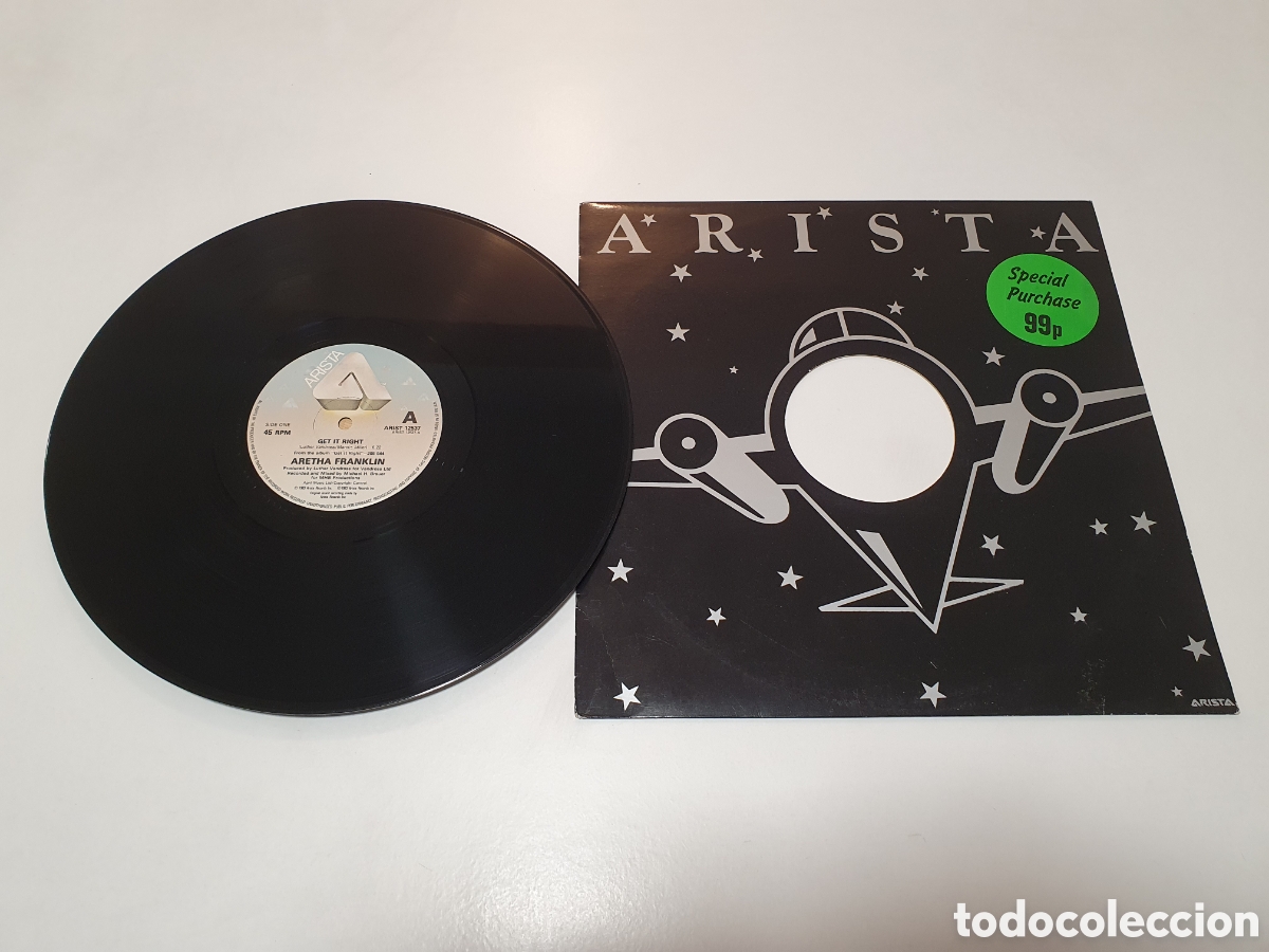 Discos de vinilo: Aretha Franklin Arista Maxi 12&rdquo; - Foto 1