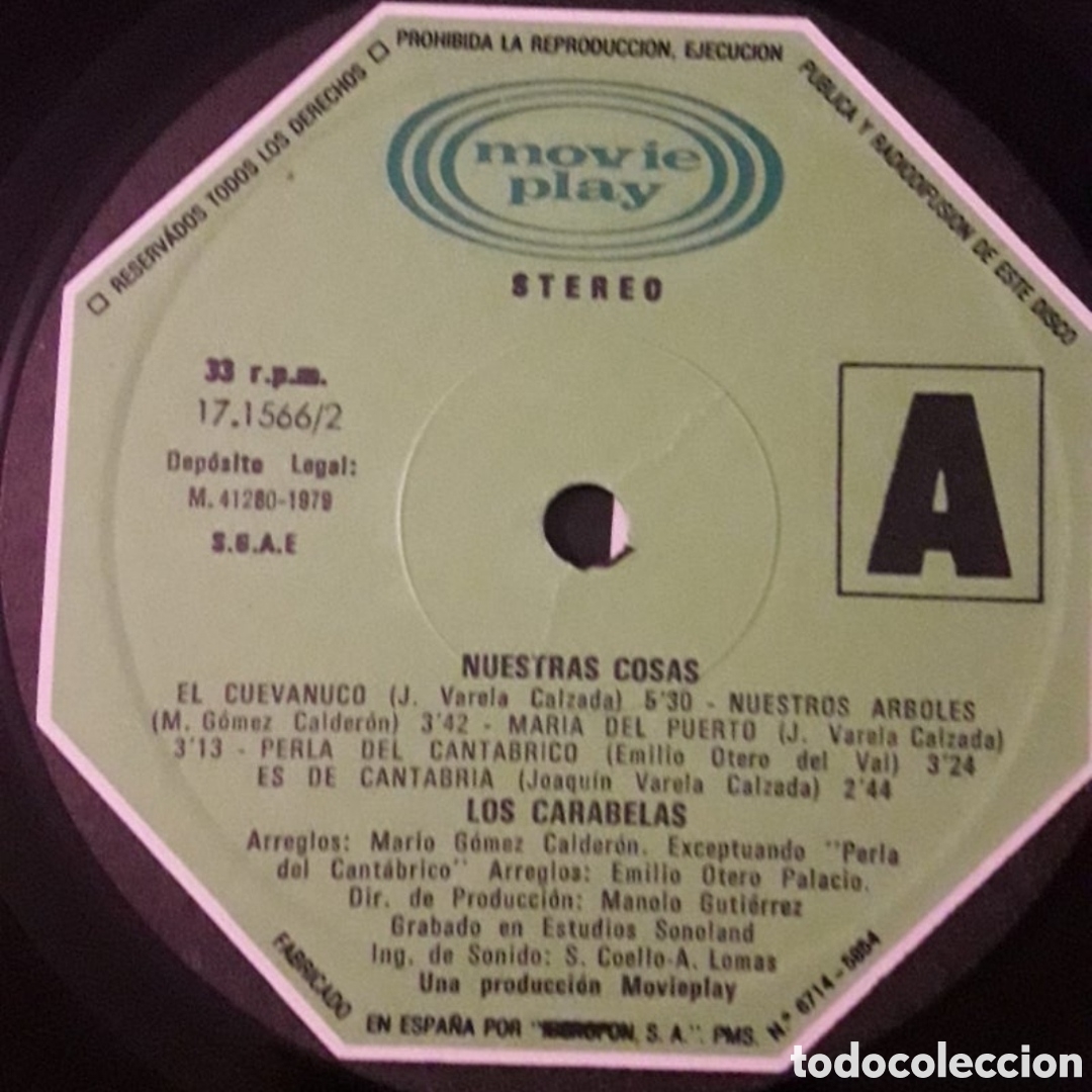 Discos de vinilo: Lp Los Carabelas. Nuestras cosas - Foto 3