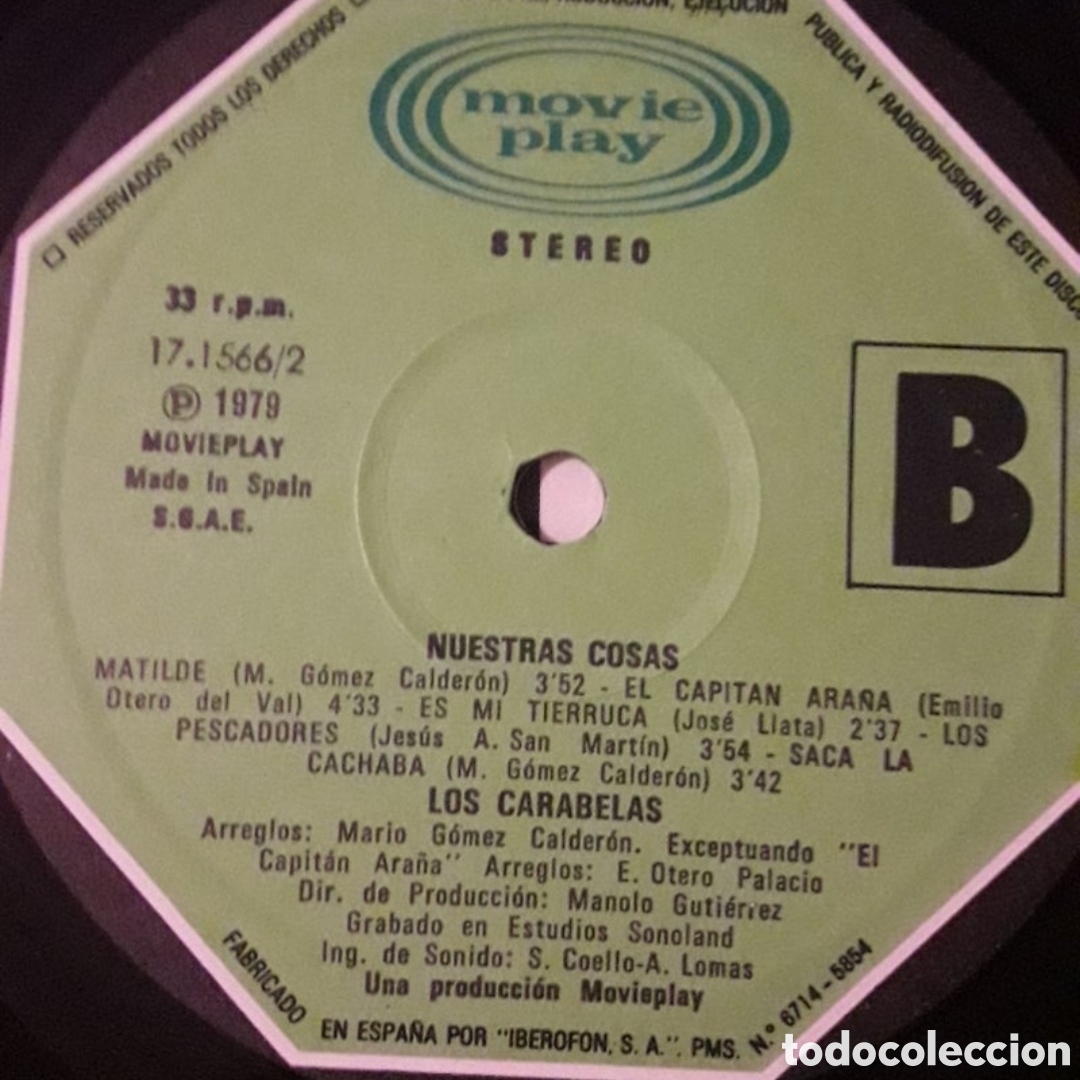 Discos de vinilo: Lp Los Carabelas. Nuestras cosas - Foto 4