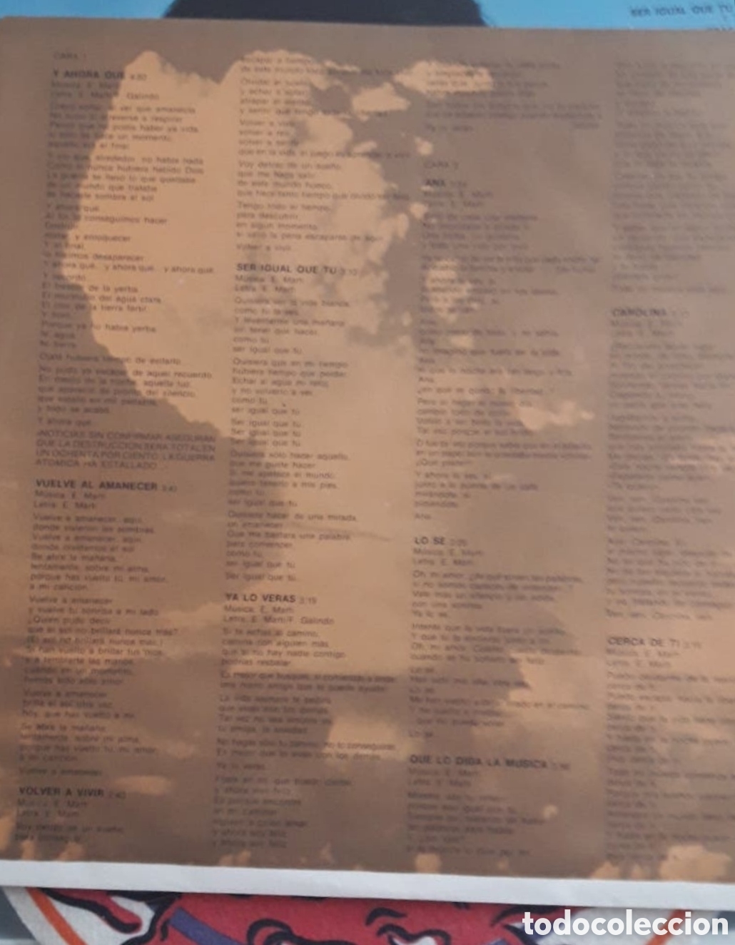 Discos de vinilo: Lp Eduardo Marti. Y ahora que (sin usar) - Foto 3