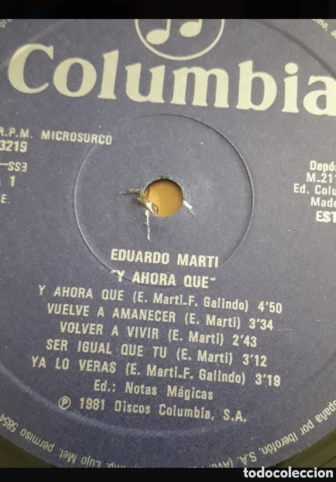 Discos de vinilo: Lp Eduardo Marti. Y ahora que (sin usar) - Foto 4