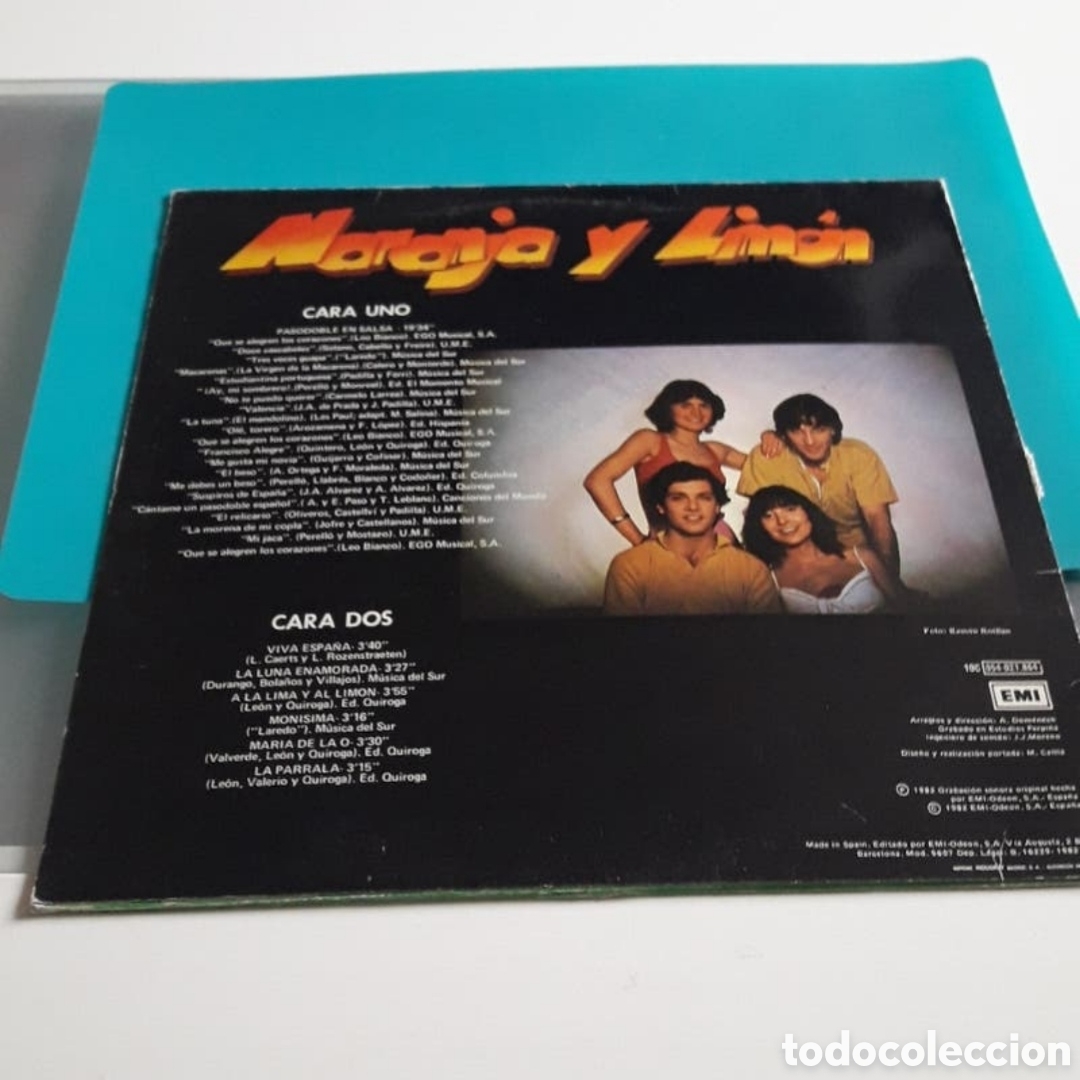 Discos de vinilo: Lp Naranja y limon. Pasodoble en salsa - Foto 2