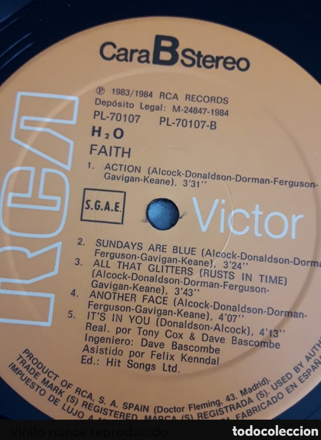 Discos de vinilo: Lp H2O. Faith. SIN USAR - Foto 4
