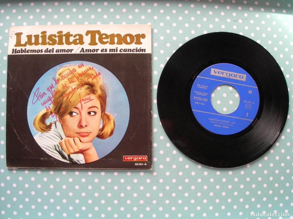 Discos de vinilo: LUISITA TENOR / HABLEMOS DEL AMOR + 1 / SINGLE - Foto 2