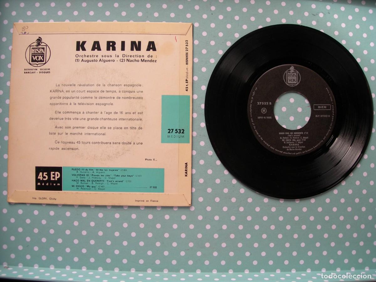 Discos de vinilo: KARINA / PUEDO + 3 / EP - Foto 2