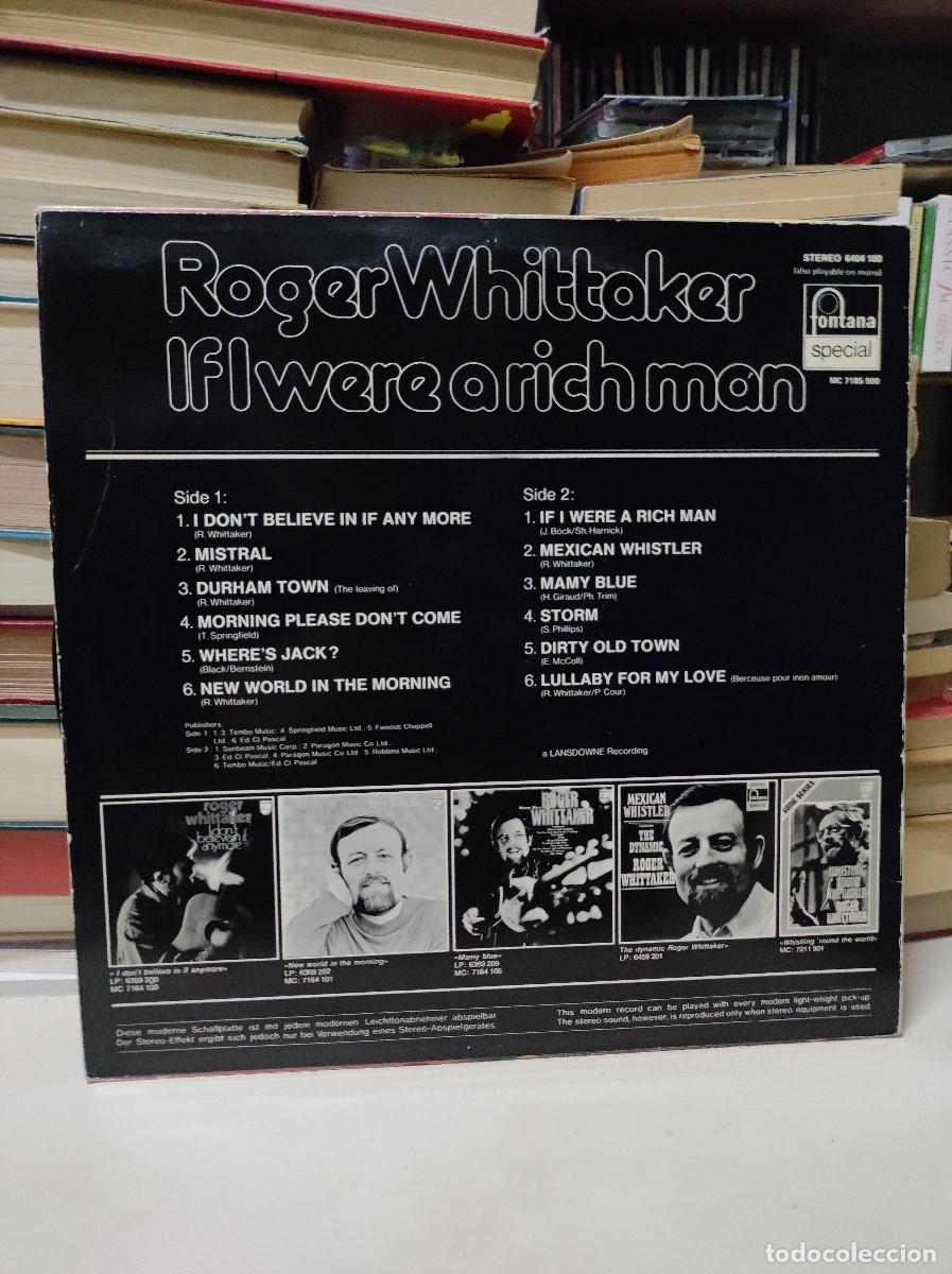 Discos de vinilo: Roger Whittaker &ndash; If I Were A Rich Man - Foto 2