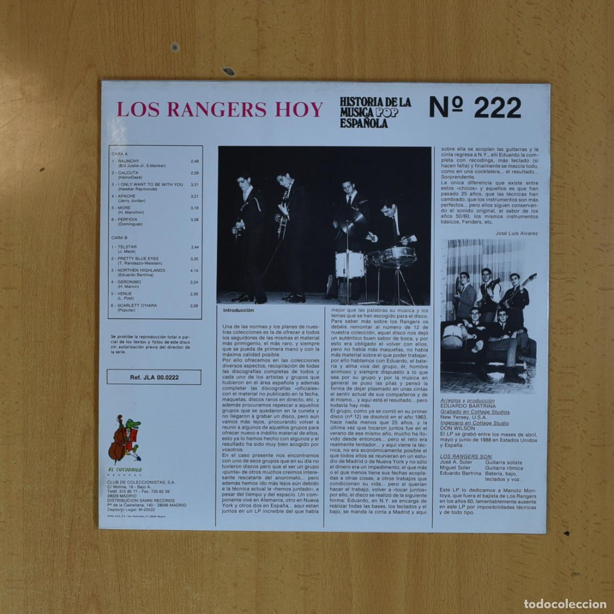 Discos de vinilo: LOS RANGERS - HOY - LP - Foto 2
