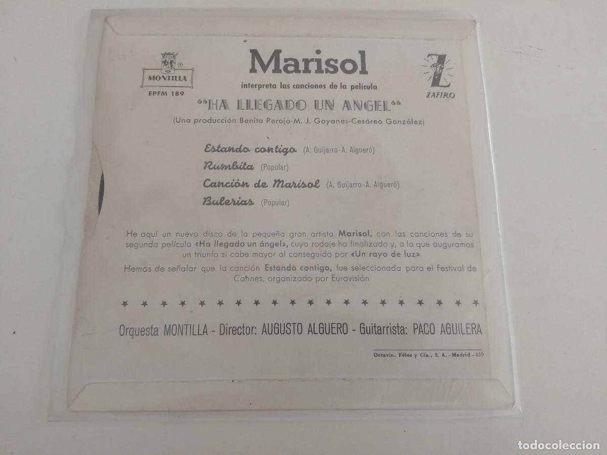 Discos de vinilo: MARISOL-EP ESTANDO CONTIGO +3 - Foto 2