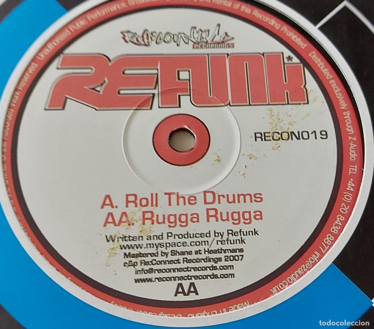Discos de vinilo: LP MAXI VINILO REFUNK ROLL THE DRUMS A&Ntilde;O 2007 UK - Foto 2