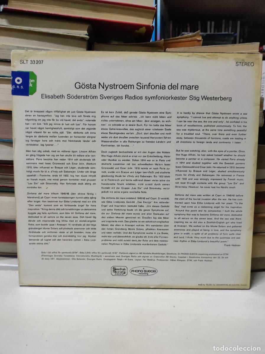 Discos de vinilo: G&ouml;sta Nystroem, Elisabeth S&ouml;derstr&ouml;m, Sveriges Radios Symfoniorkester &ndash; Sinfonia Del Mare - Foto 2