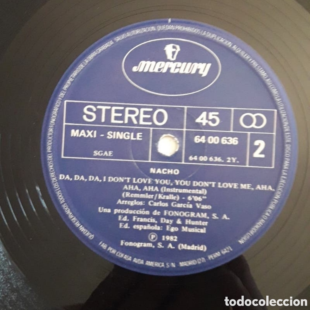Discos de vinilo: Maxi single Nacho. Da, da, da - Foto 2