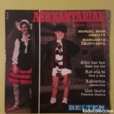 Discos de vinilo: EP MANUEL MARI URBIETA Y MARGARITA AZPITARE. AURKANTARIAK. NIÑOS CANTORES. Lote 368122481