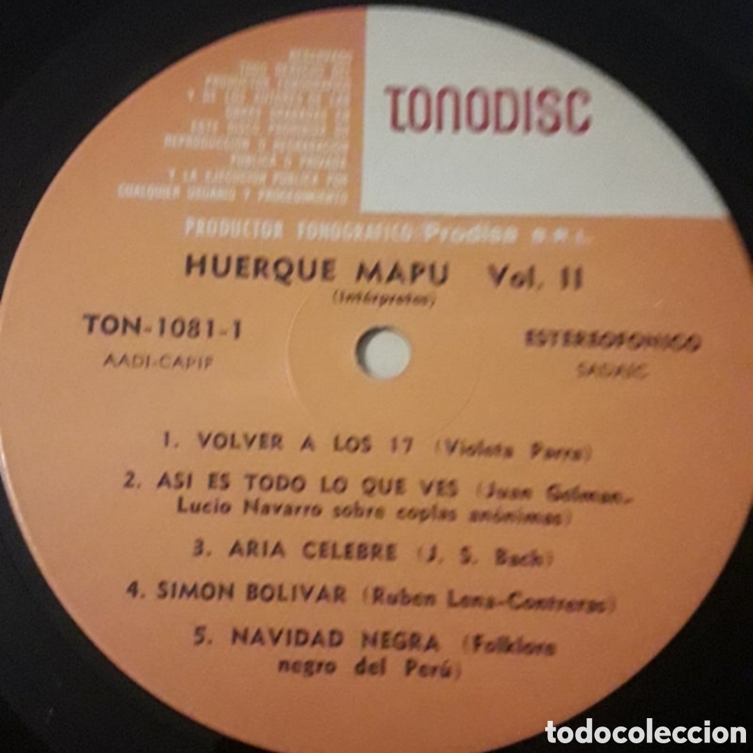 Discos de vinilo: Lp Huerque Mapu. Vol. 2 - Foto 3