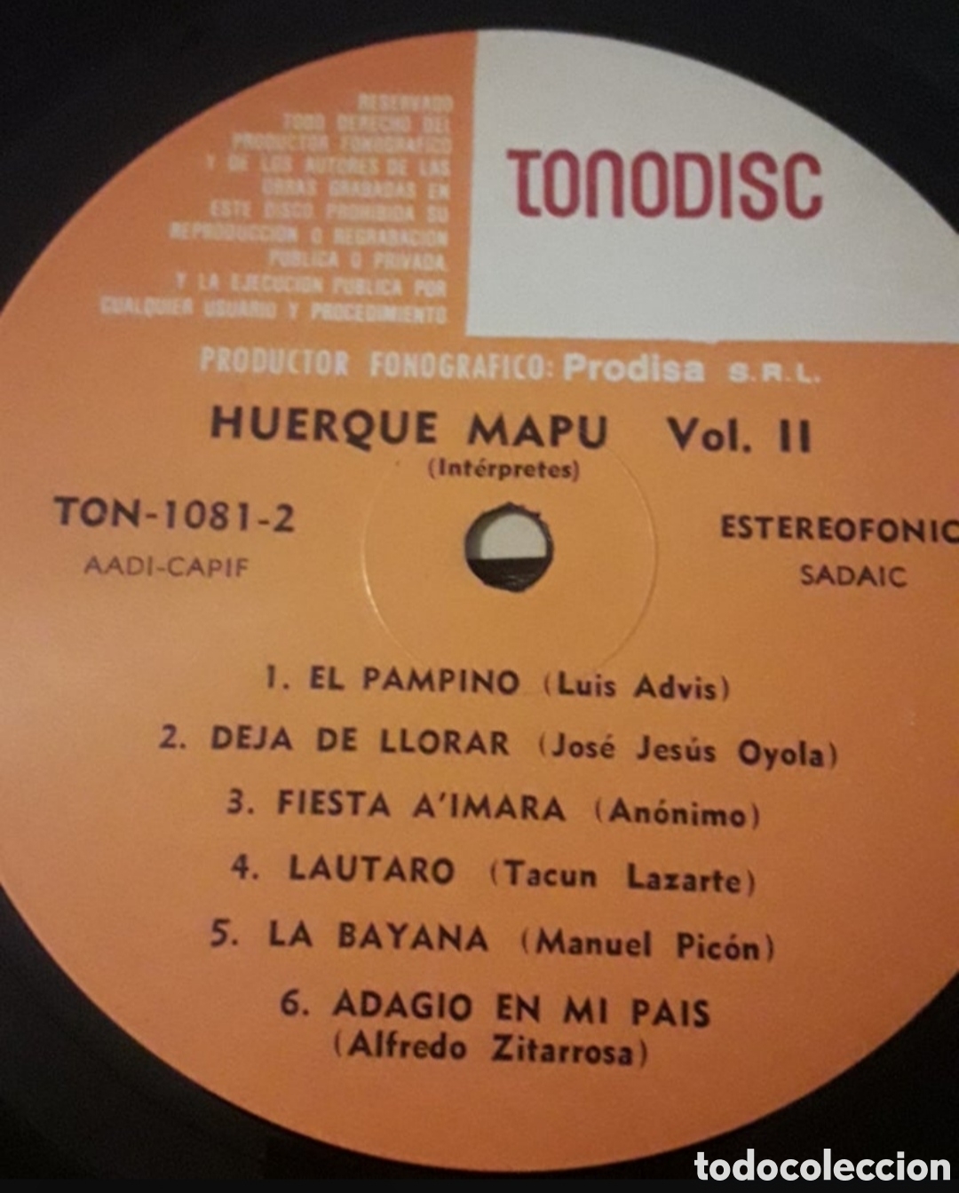Discos de vinilo: Lp Huerque Mapu. Vol. 2 - Foto 4