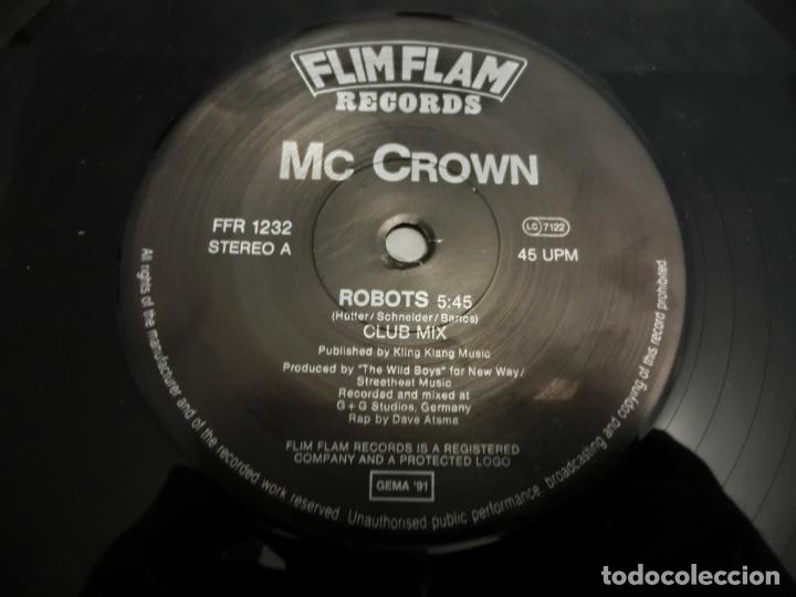 Discos de vinilo: MC CROWN - ROBOTS - Foto 3