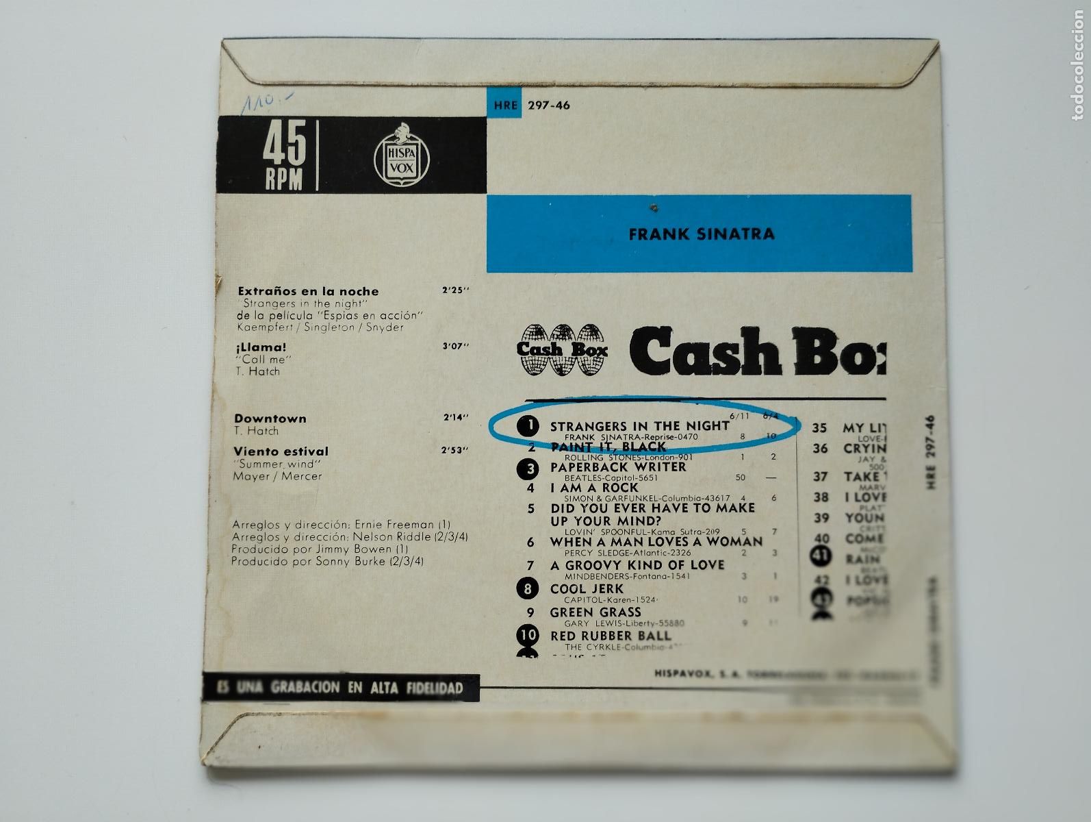 Discos de vinilo: Frank Sinatra &ndash; Extra&ntilde;os En La Noche. PEDIDO M&Iacute;NIMO 5 &euro; - Foto 2