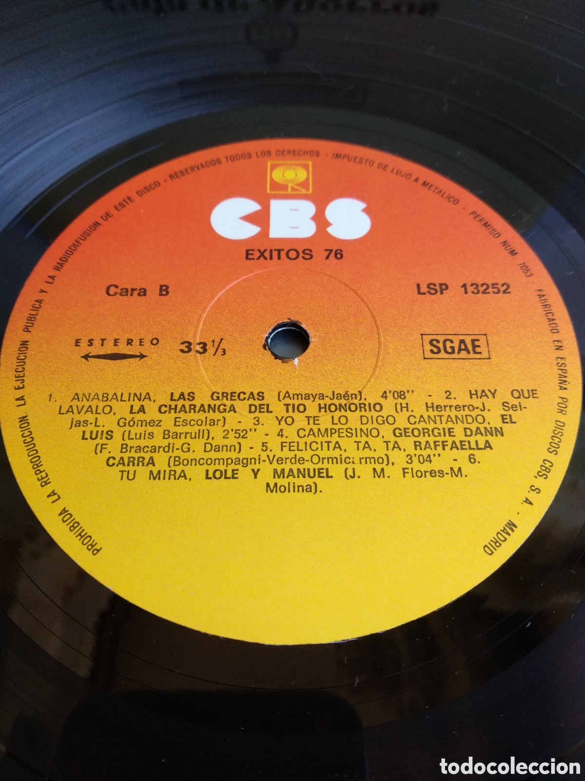 Discos de vinilo: *&Eacute;XITOS 76, SPAIN, CBS, 1976, LT.2 - Foto 3