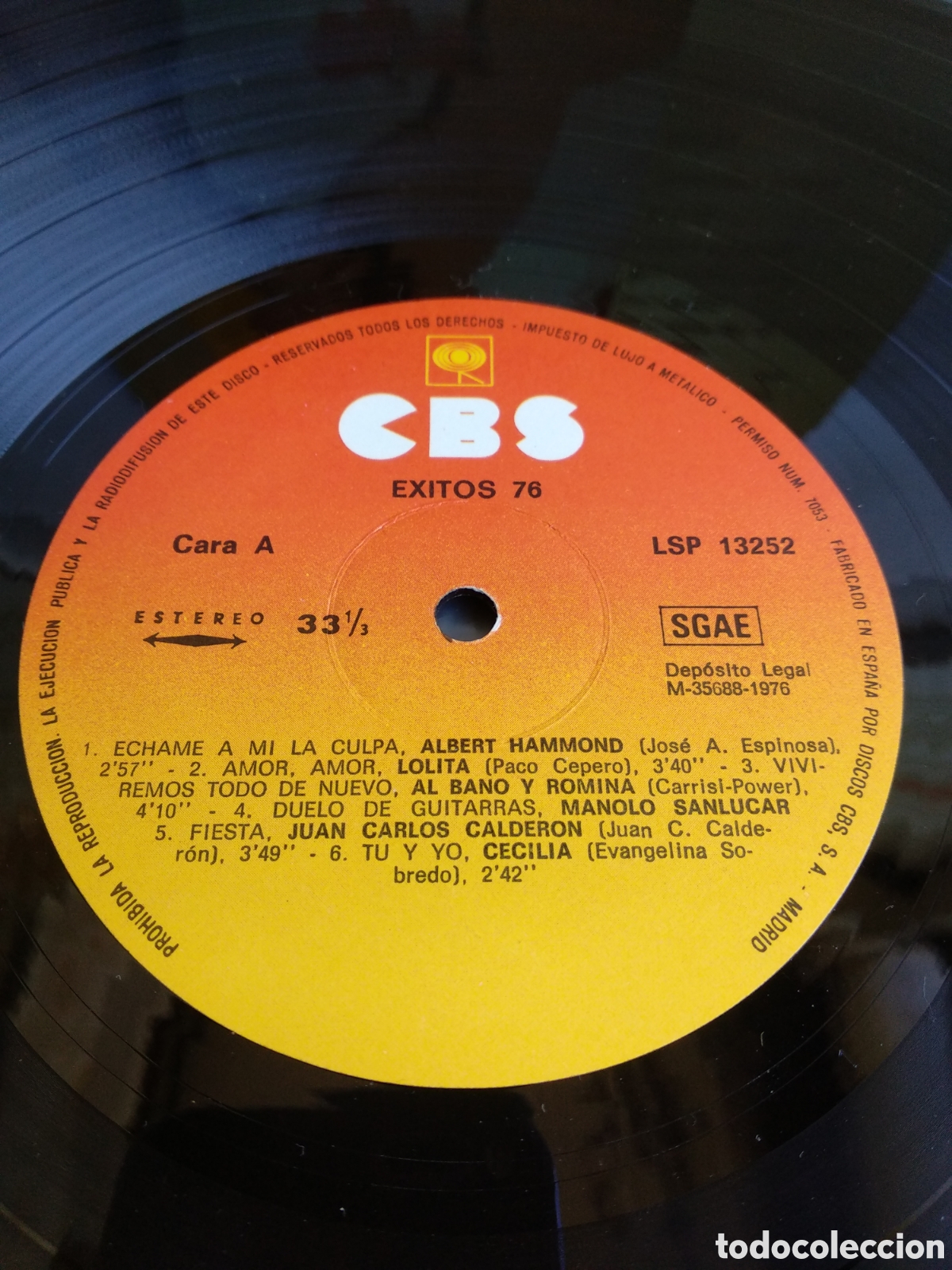 Discos de vinilo: *&Eacute;XITOS 76, SPAIN, CBS, 1976, LT.2 - Foto 4