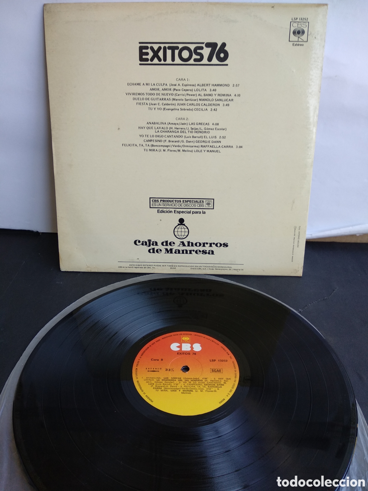 Discos de vinilo: *&Eacute;XITOS 76, SPAIN, CBS, 1976, LT.2 - Foto 2