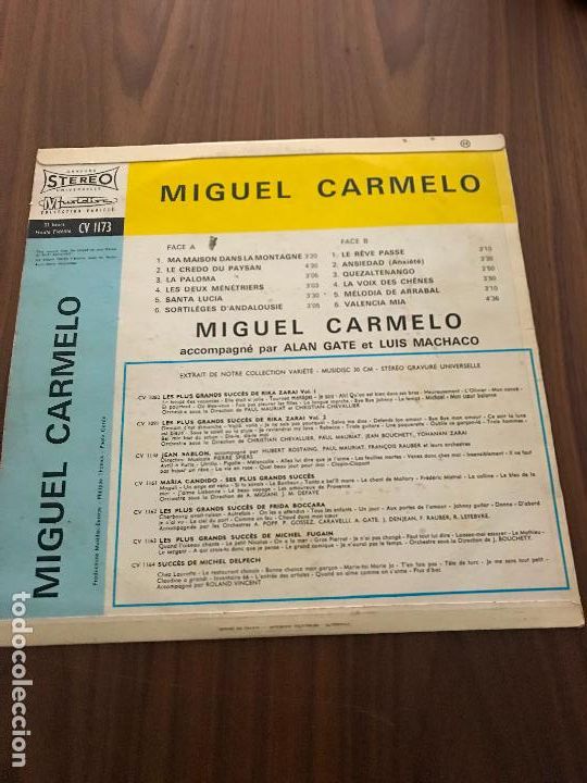 Discos de vinilo: MIGUEL CARMELO , VINILO LP , MUSIDICS - Foto 2