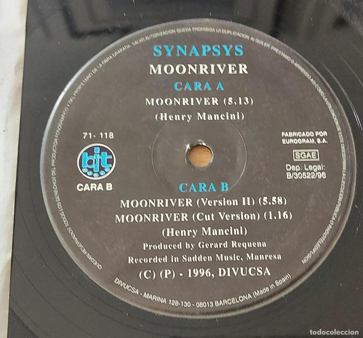 Discos de vinilo: LP MAXI VINILO SYNAPSYS MOONRIVER BIT MUSIC A&Ntilde;O 1998 - Foto 3