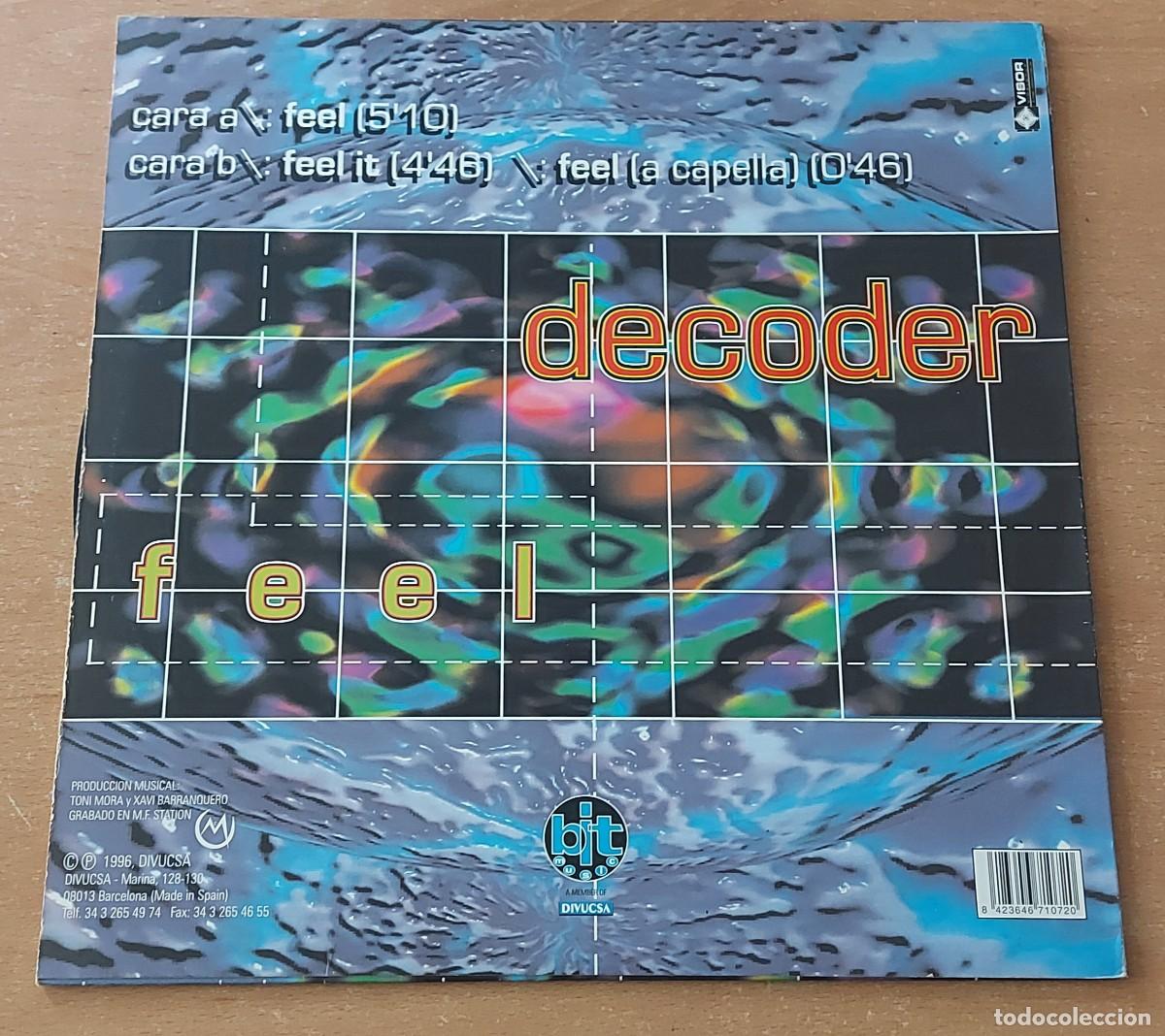 Discos de vinilo: LP MAXI VINILO DECODER FEEL BIT MUSIC A&Ntilde;O 1996 - Foto 2