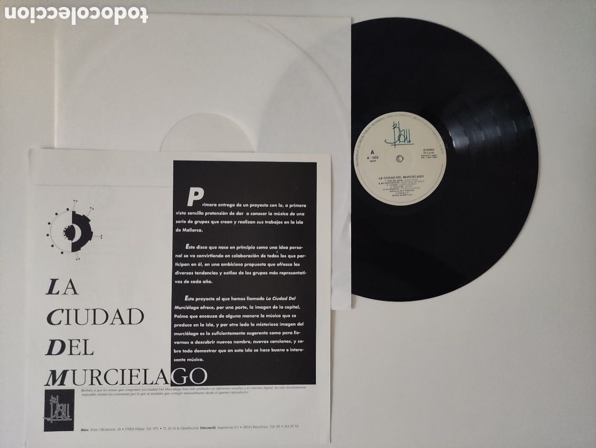 Discos de vinilo: Various &ndash; La Ciudad Del Murci&eacute;lago - Blau &ndash; A.052 - 1989 - Foto 3
