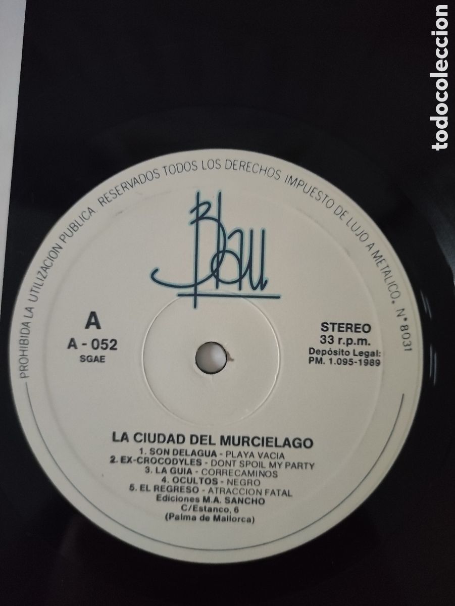 Discos de vinilo: Various &ndash; La Ciudad Del Murci&eacute;lago - Blau &ndash; A.052 - 1989 - Foto 6