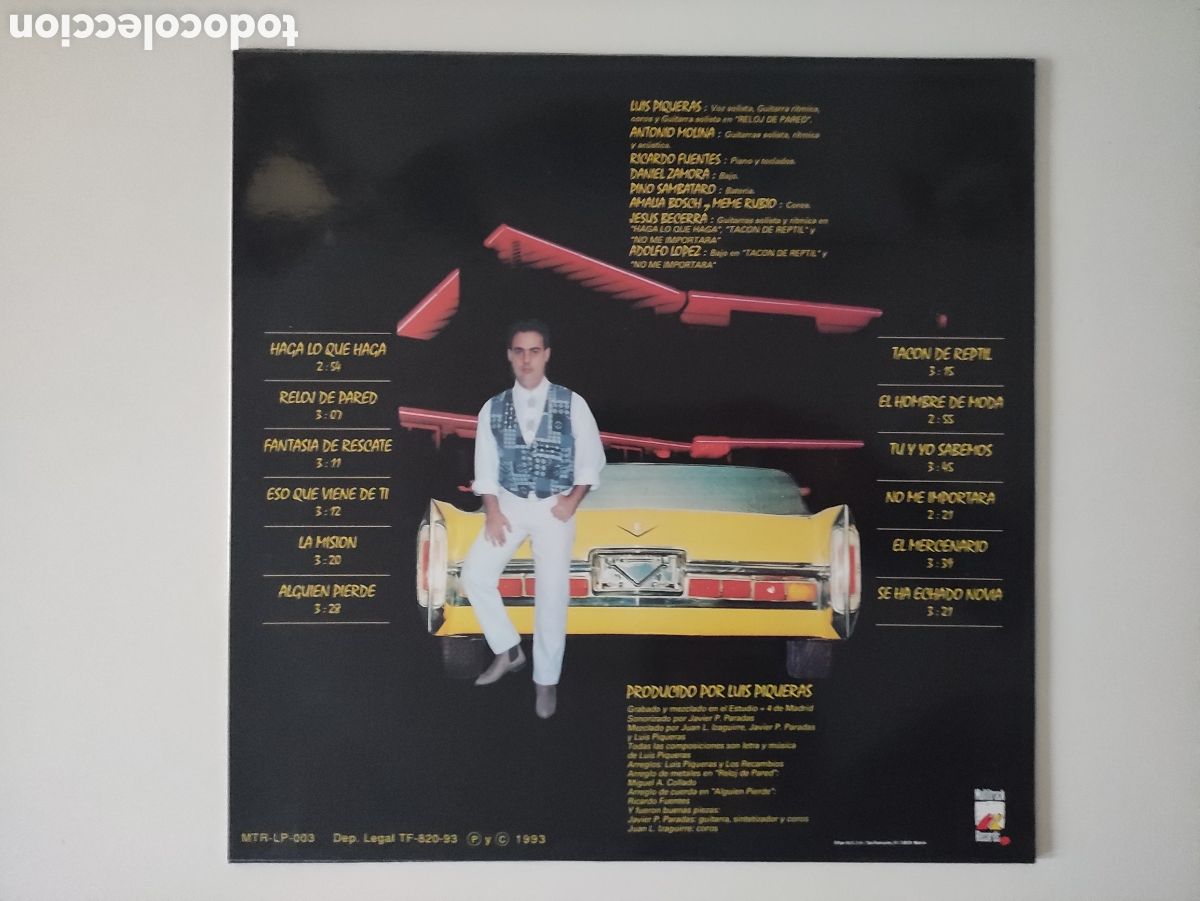 Discos de vinilo: Luis Piqueras Y los Recambios- Multitrack Records - 1993 - Foto 2