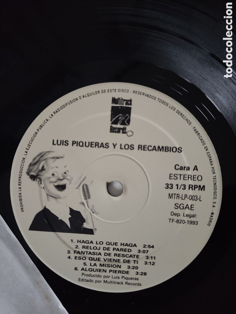 Discos de vinilo: Luis Piqueras Y los Recambios- Multitrack Records - 1993 - Foto 6