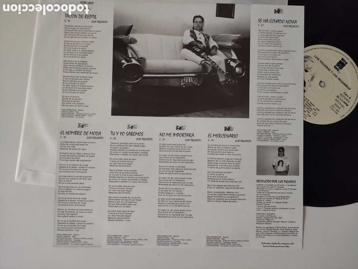 Discos de vinilo: Luis Piqueras Y los Recambios- Multitrack Records - 1993 - Foto 5