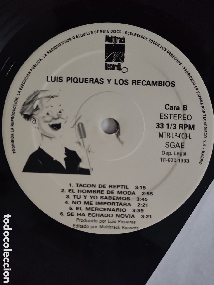 Discos de vinilo: Luis Piqueras Y los Recambios- Multitrack Records - 1993 - Foto 7