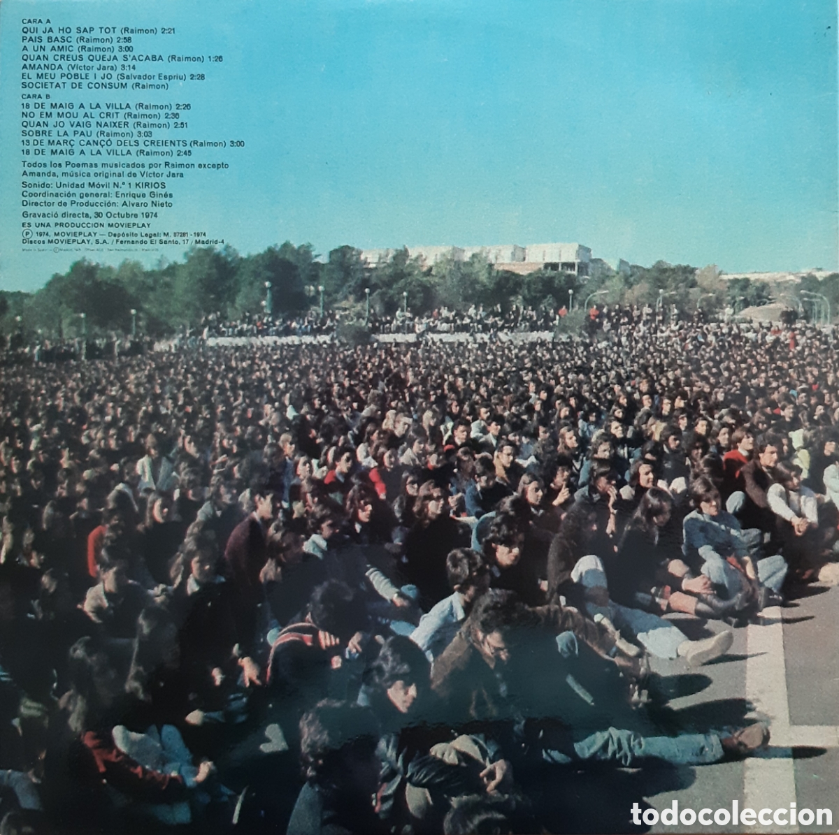 Discos de vinilo: Campus de Bellaterra. LP. Raimon - Foto 3