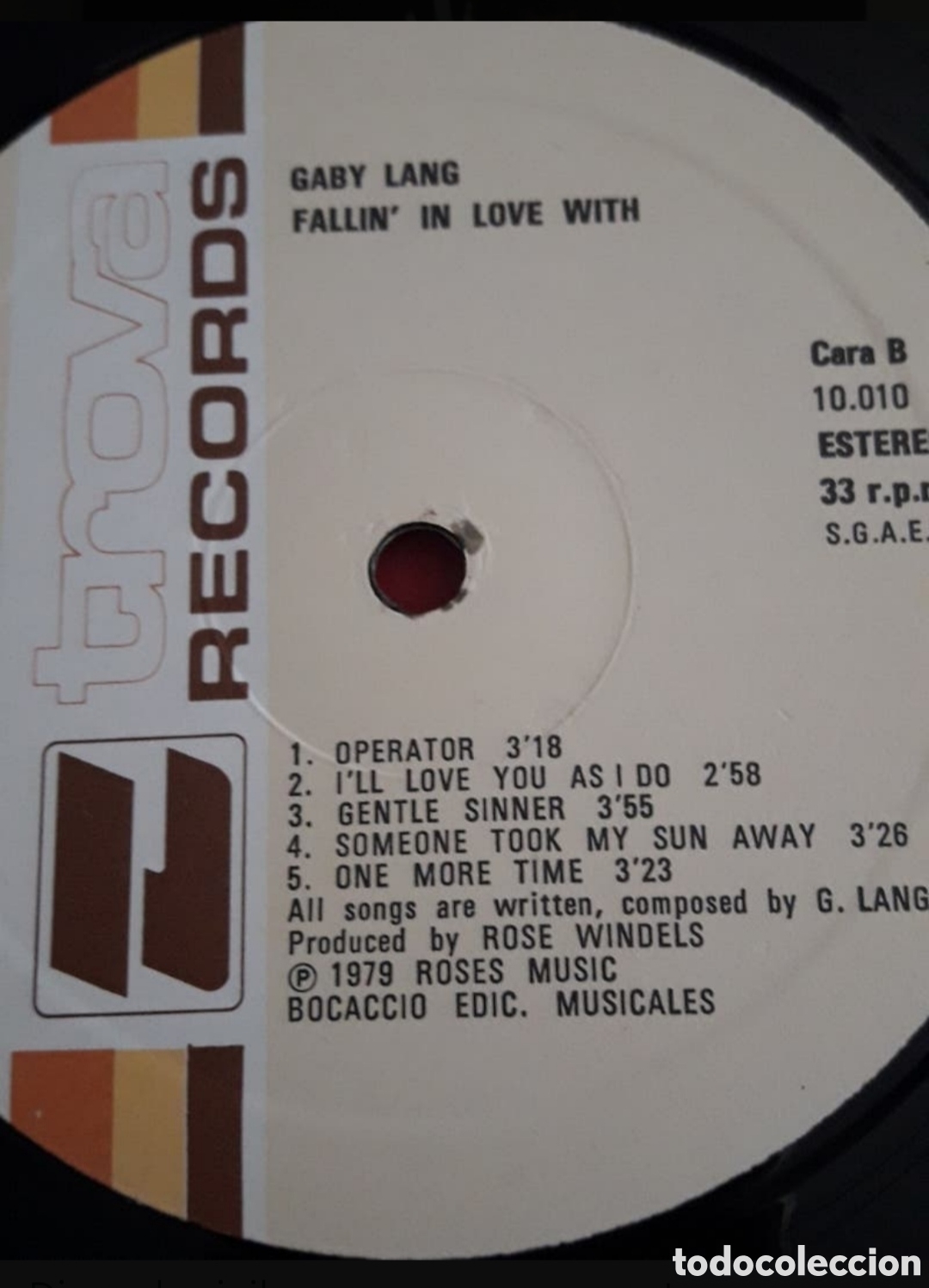Discos de vinilo: Lp Gaby Lang. Fallin in love with - Foto 5