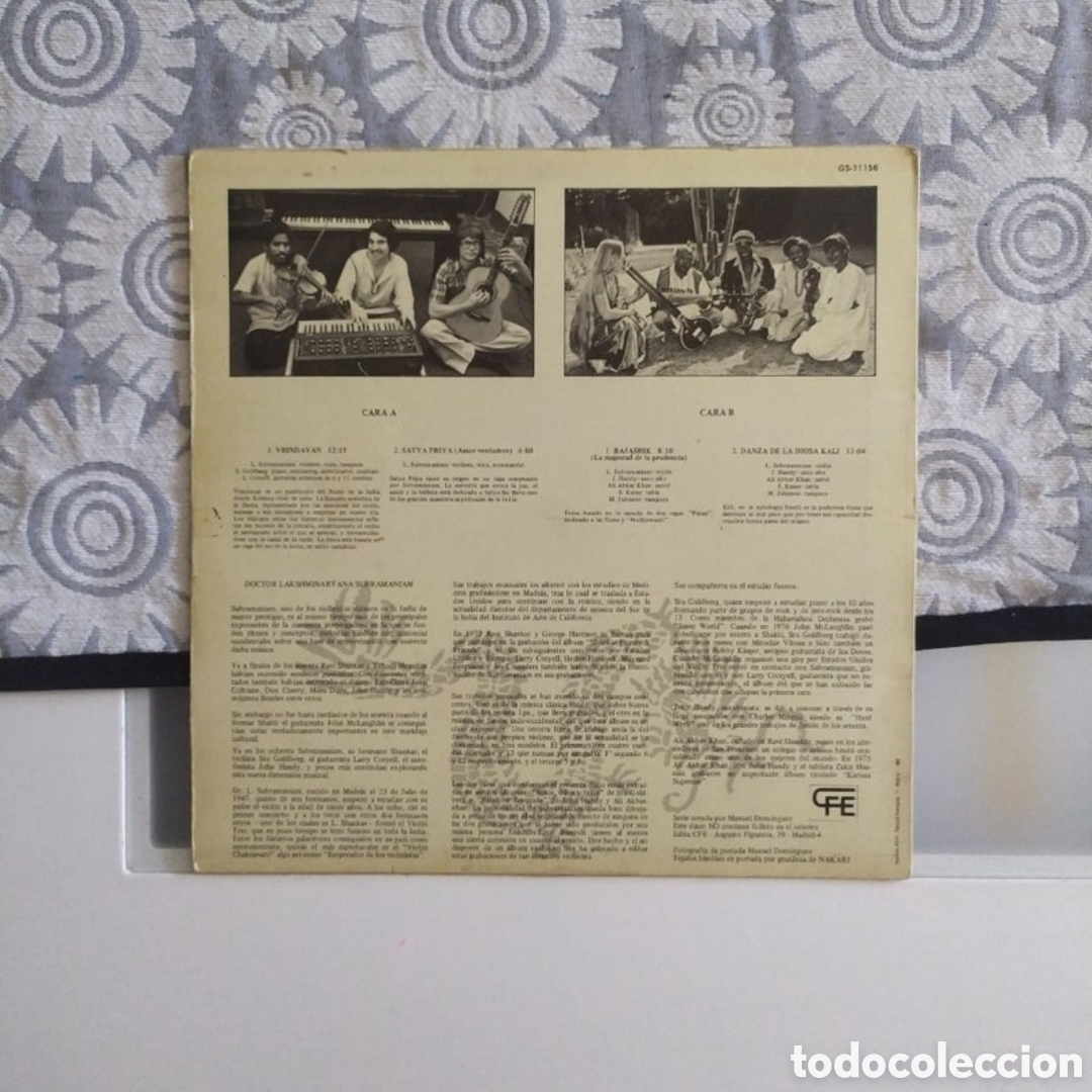 Discos de vinilo: Lp Dr. L. Subramaniam. Subramaniam - Foto 2