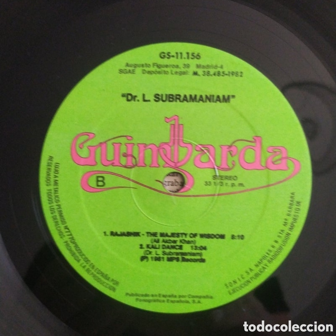 Discos de vinilo: Lp Dr. L. Subramaniam. Subramaniam - Foto 4